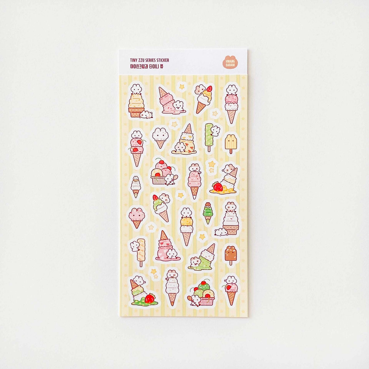 Hwang Daram - Tiny Zzu and Ice Cream Sticker