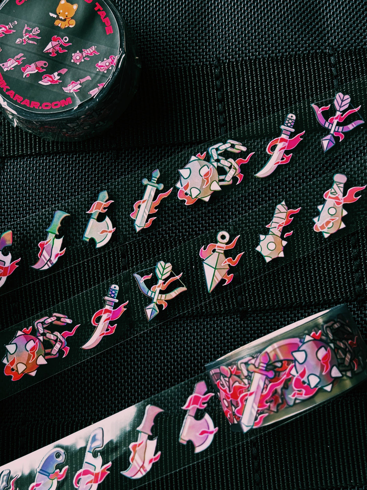 Washi tape (holo clear) | Weapons