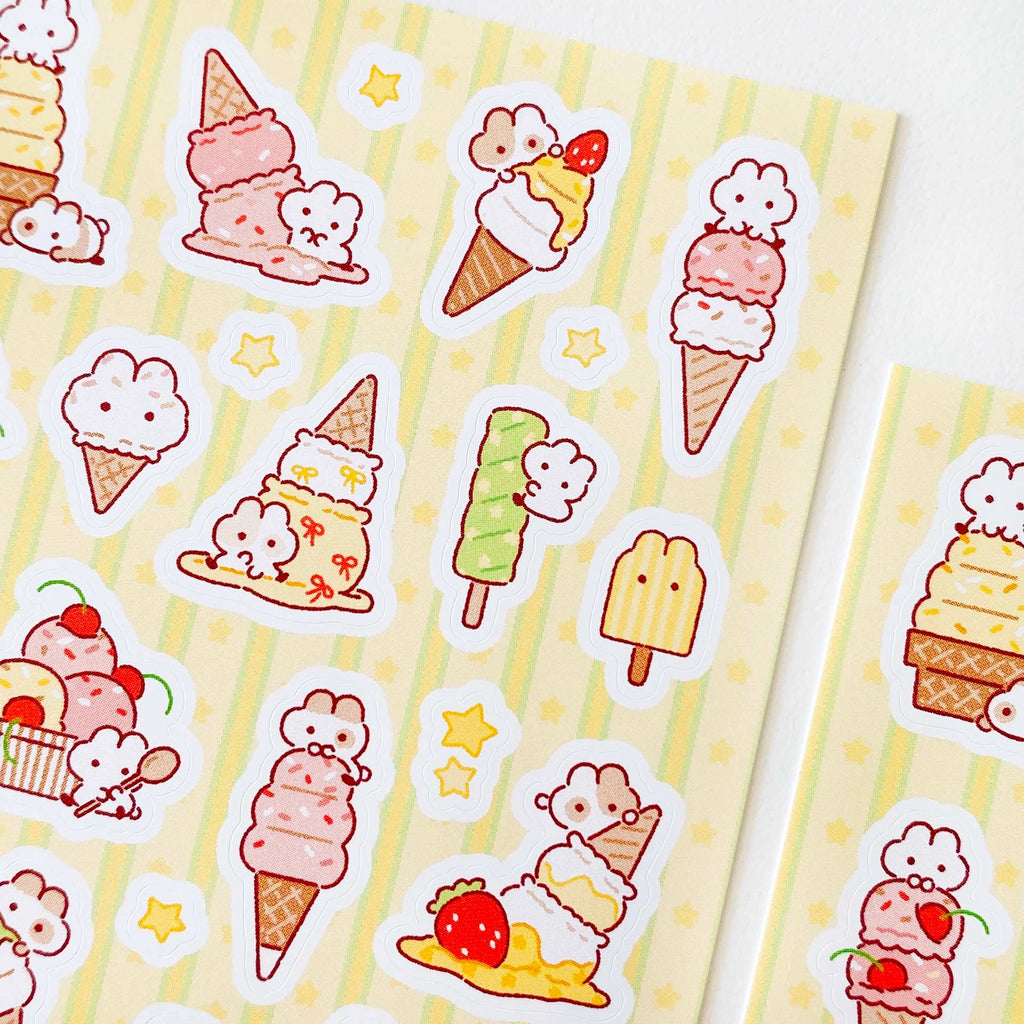 Hwang Daram - Tiny Zzu and Ice Cream Sticker