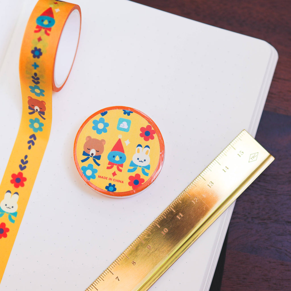 Washi Tape - Bear, Rabbit, and Blue Bird