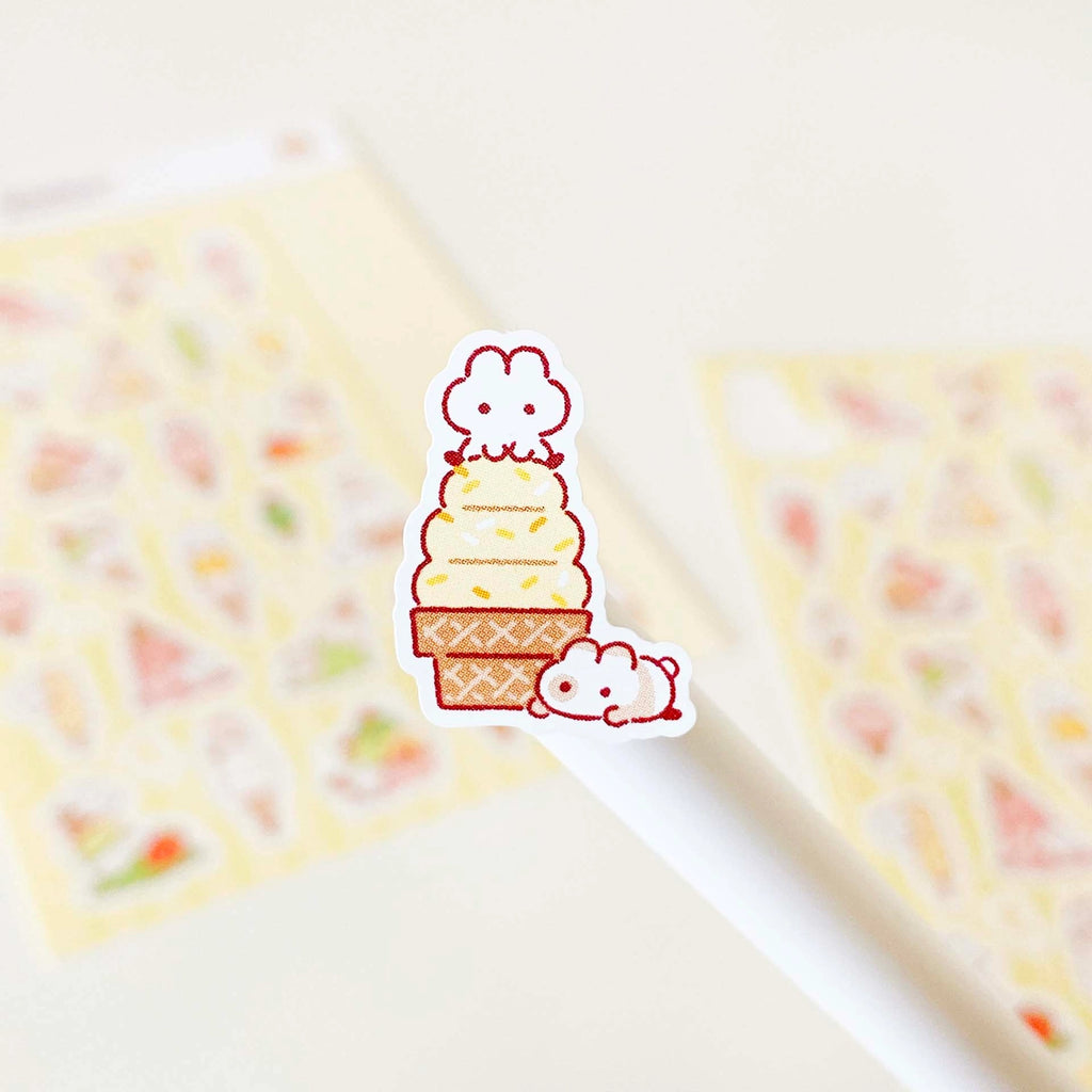 Hwang Daram - Tiny Zzu and Ice Cream Sticker