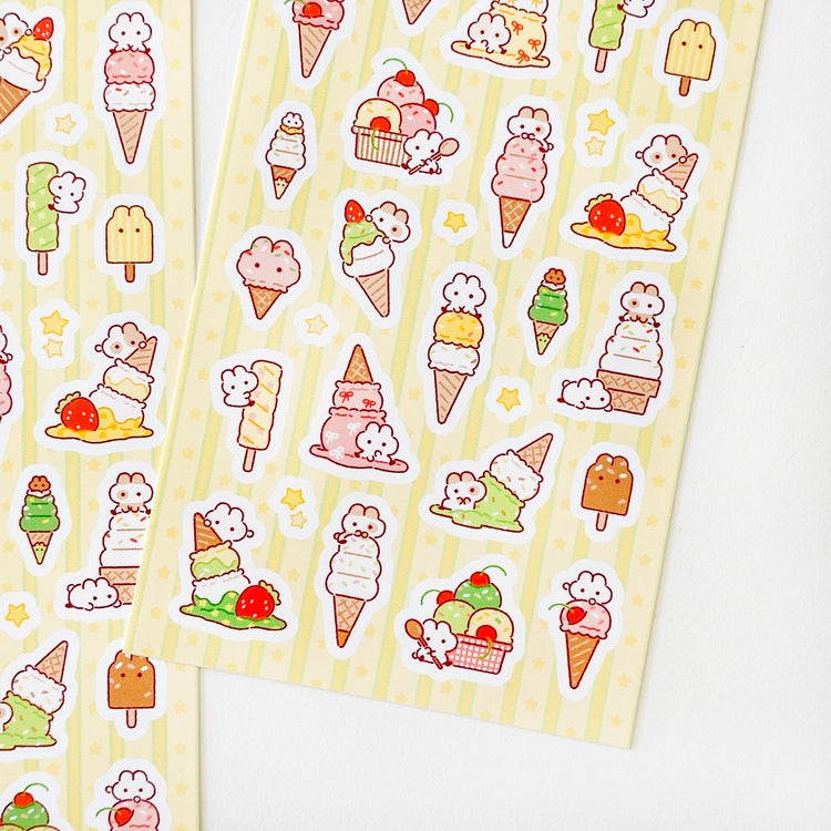 Hwang Daram - Tiny Zzu and Ice Cream Sticker