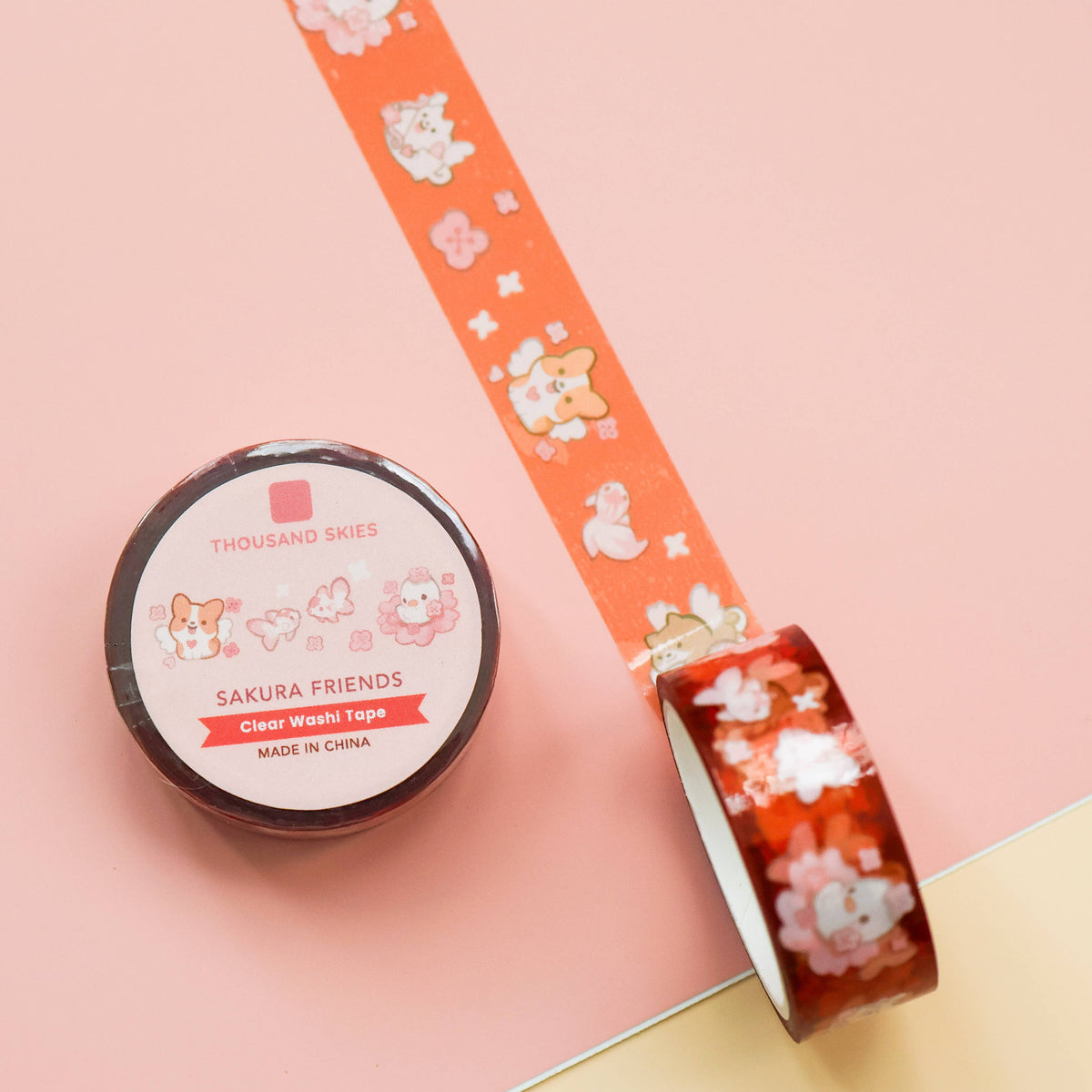 PET Tape (Transparent) Sakura Friends