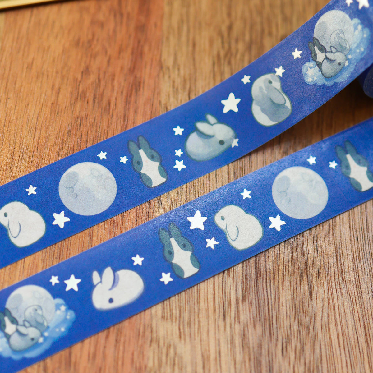 20mm Washi Tape - Silver Moon Rabbit