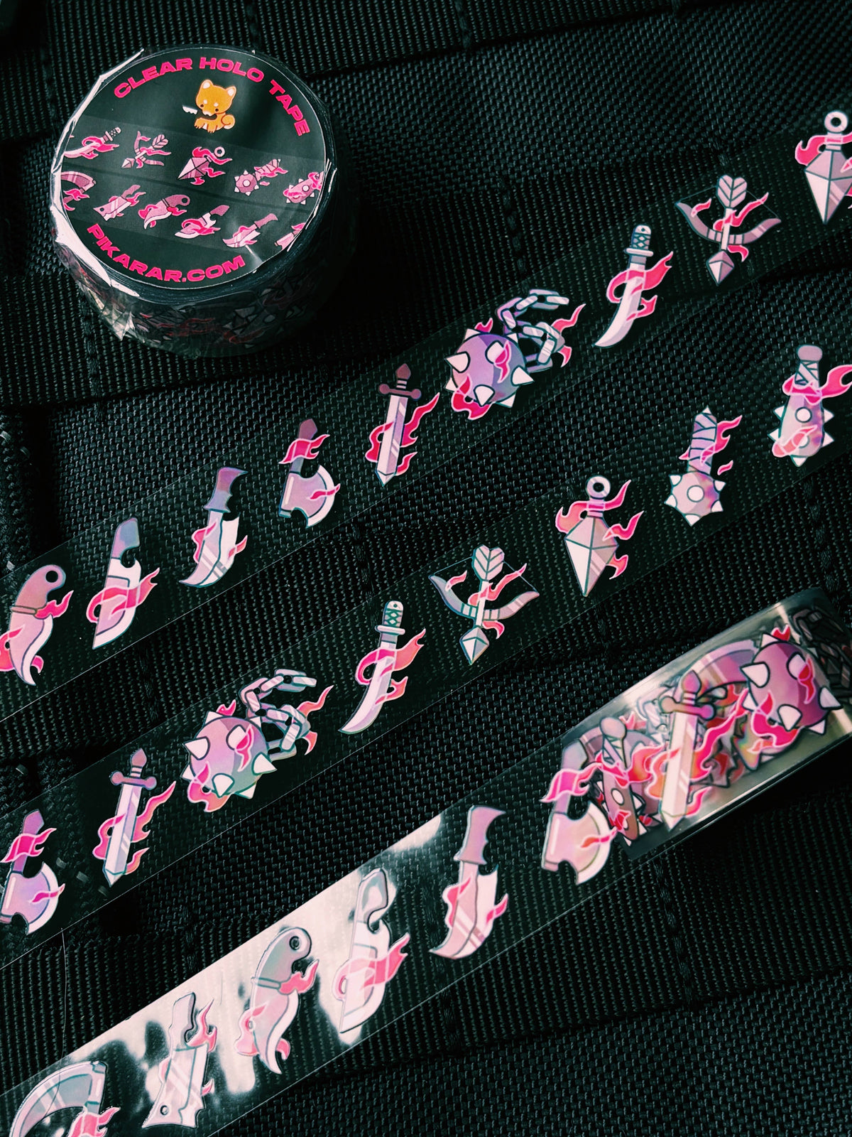 Washi tape (holo clear) | Weapons