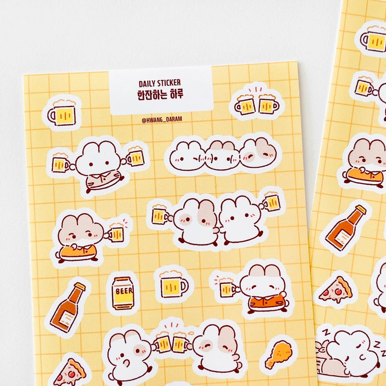 Hwang Daram - A Day for a Drink Sticker