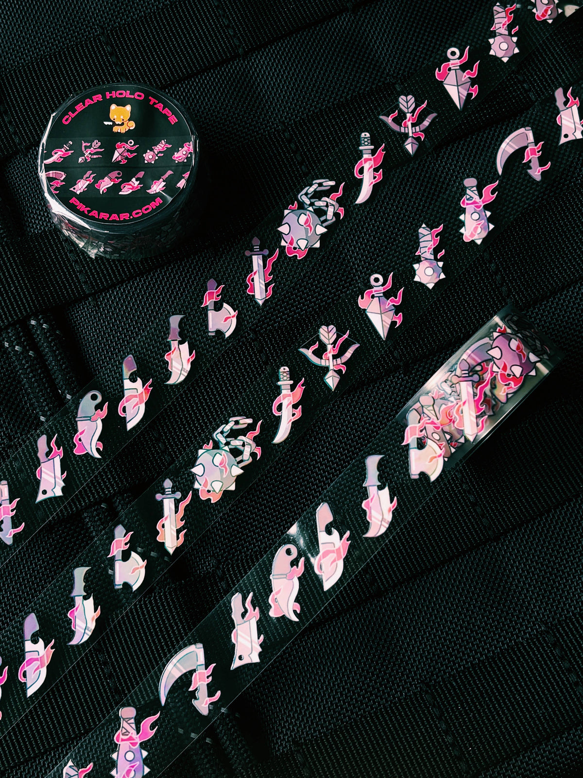 Washi tape (holo clear) | Weapons