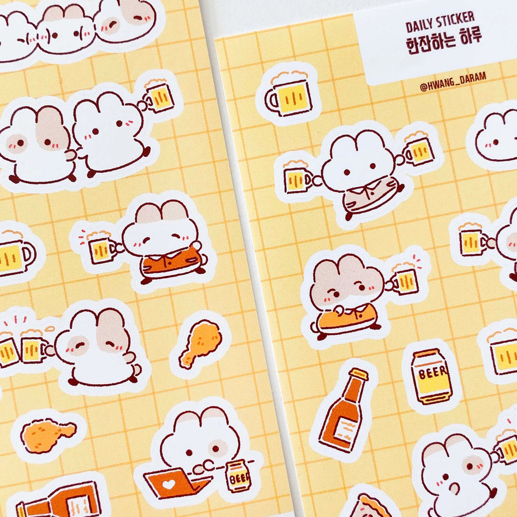 Hwang Daram - A Day for a Drink Sticker