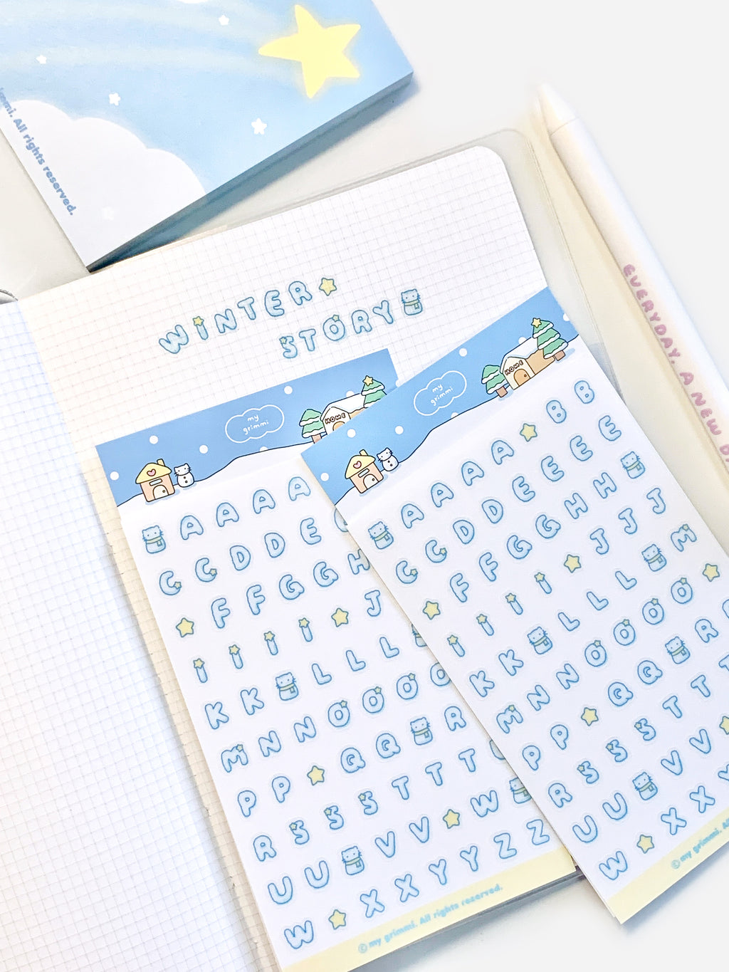 MyGrimmi - ABC Sticker Snowy Day