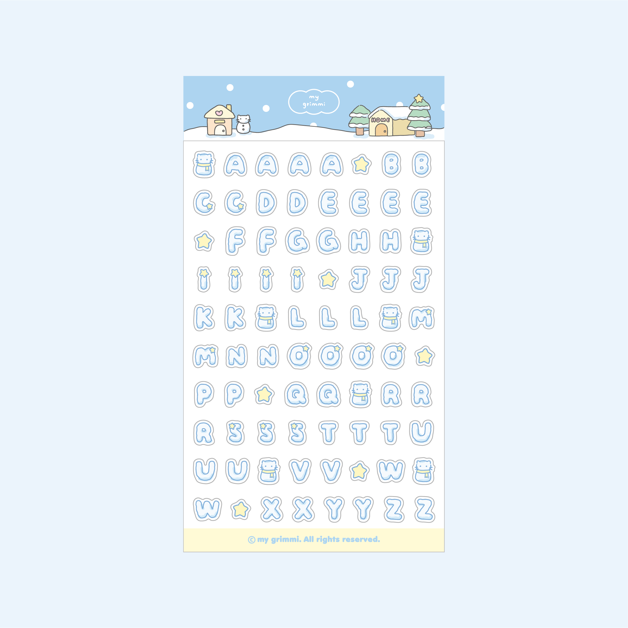 MyGrimmi - ABC Sticker Snowy Day