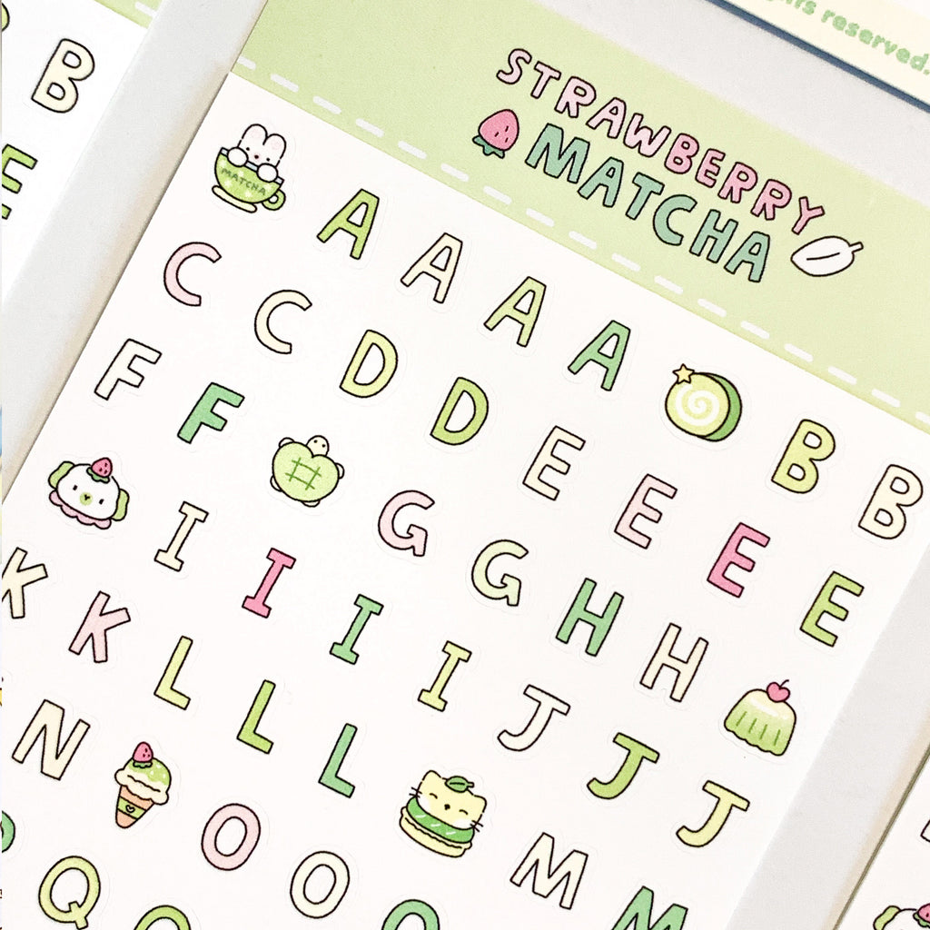 MyGrimmi - ABC Sticker Strawberry Matcha