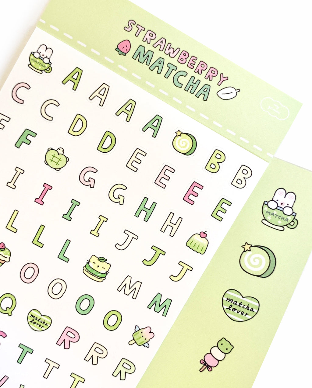 MyGrimmi - ABC Sticker Strawberry Matcha