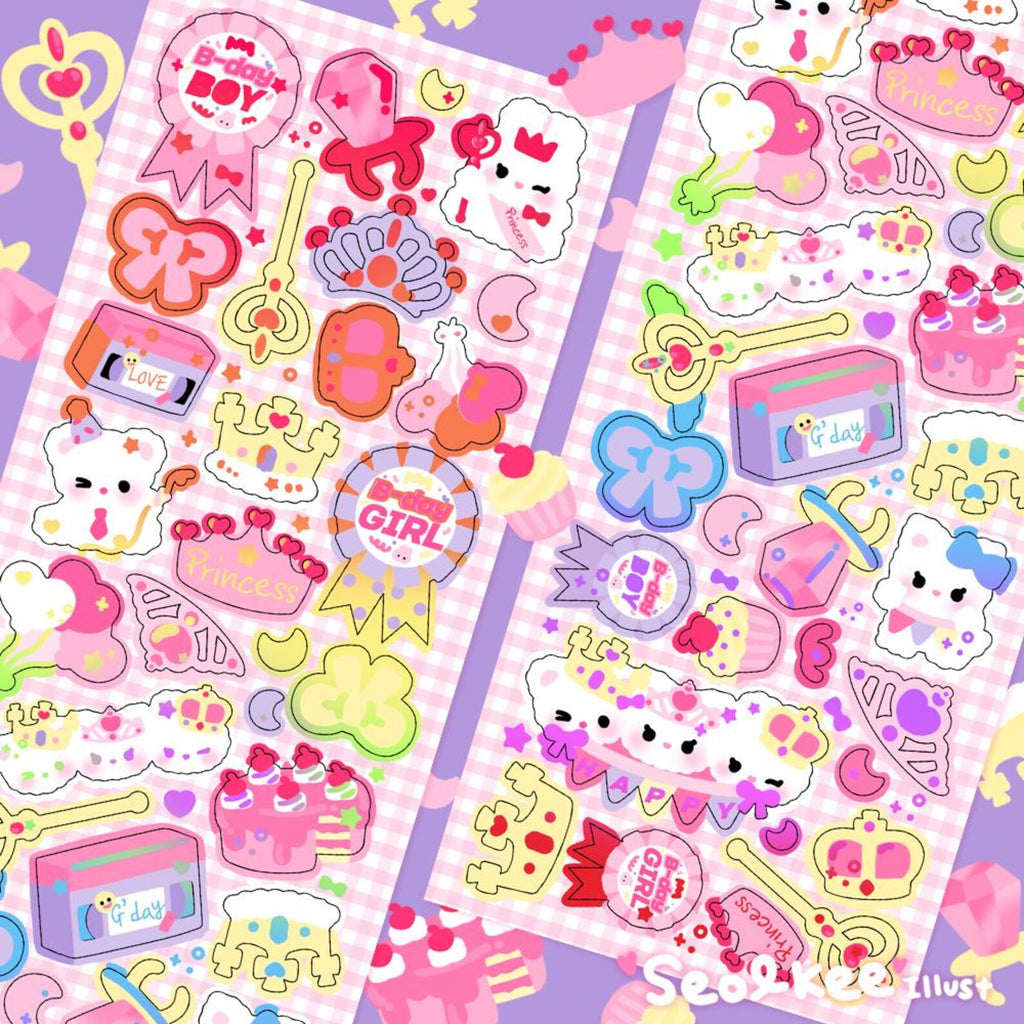 Seolkee Illust - Happy B-Day Deco Sticker Sheet