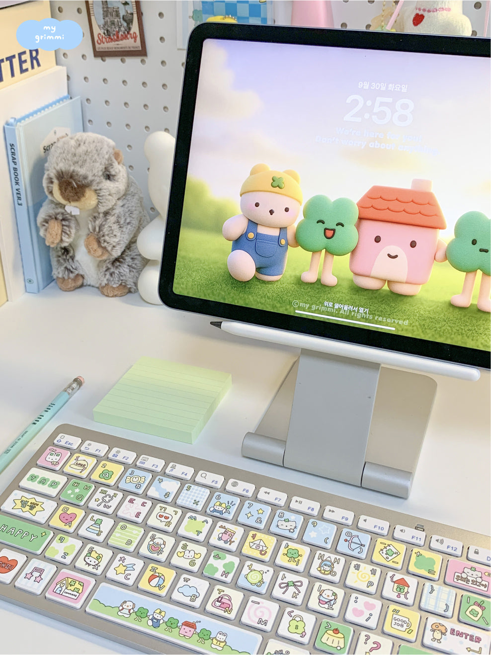 MyGrimmi - Happy Lucky Keyboard Sticker