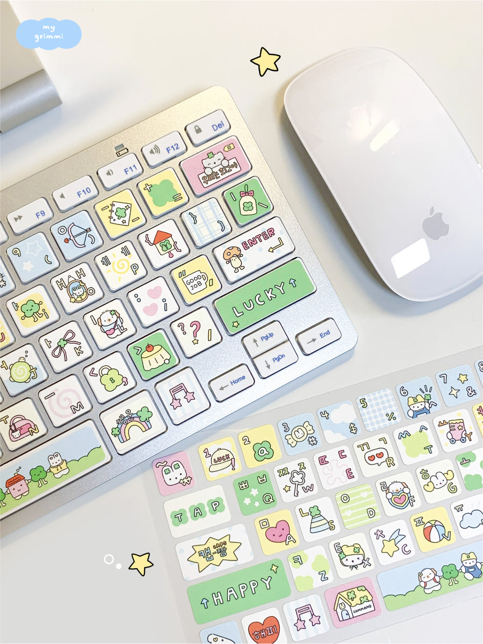 MyGrimmi - Happy Lucky Keyboard Sticker