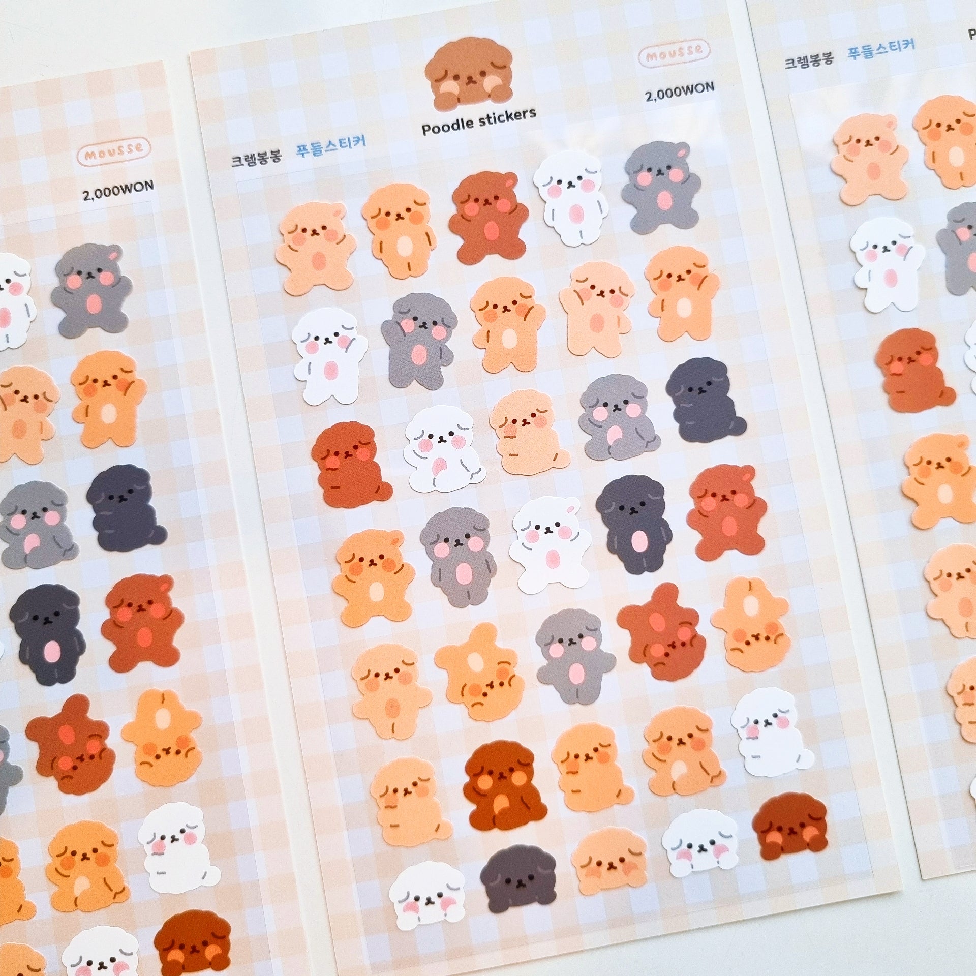 Mousse - Poodle Sticker Sheet
