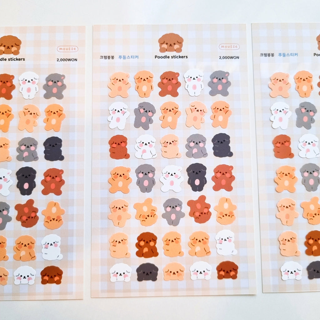Mousse - Poodle Sticker Sheet