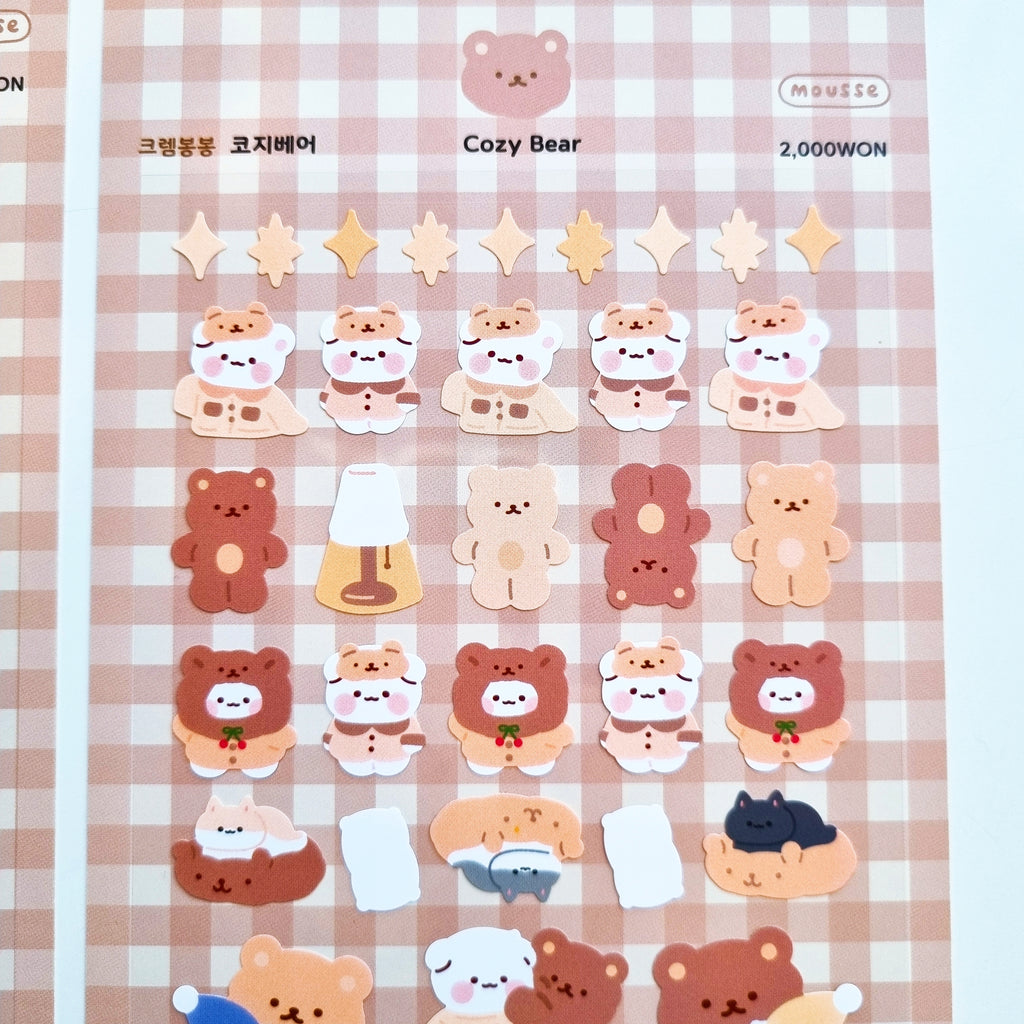 Mousse - Cozy Bear Sticker Sheet