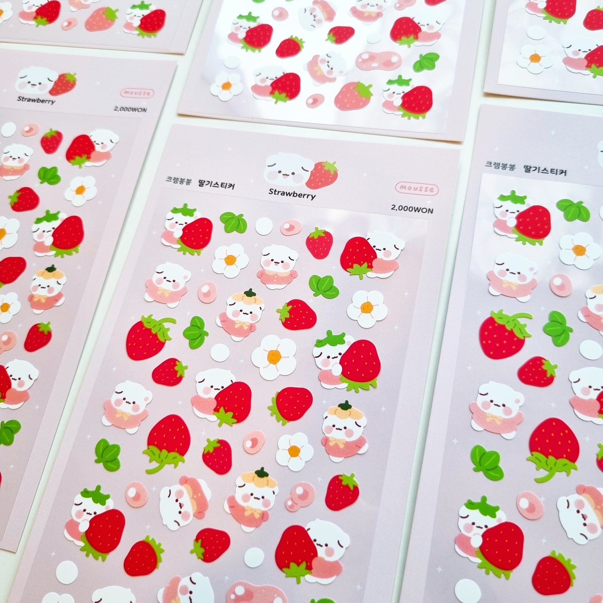 Mousse - Strawberry Sticker Sheet