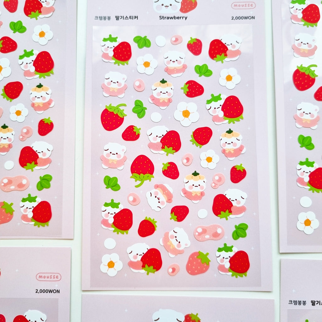 Mousse - Strawberry Sticker Sheet