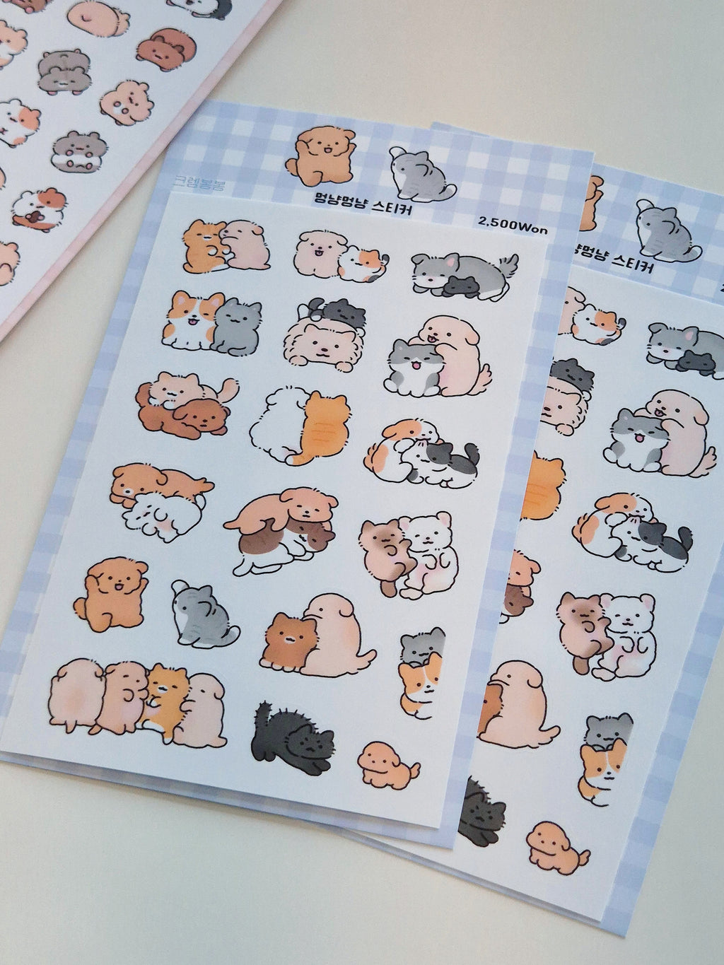 Mousse - Puppy and Cat Sticker Sheet