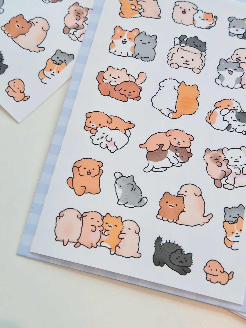Mousse - Puppy and Cat Sticker Sheet