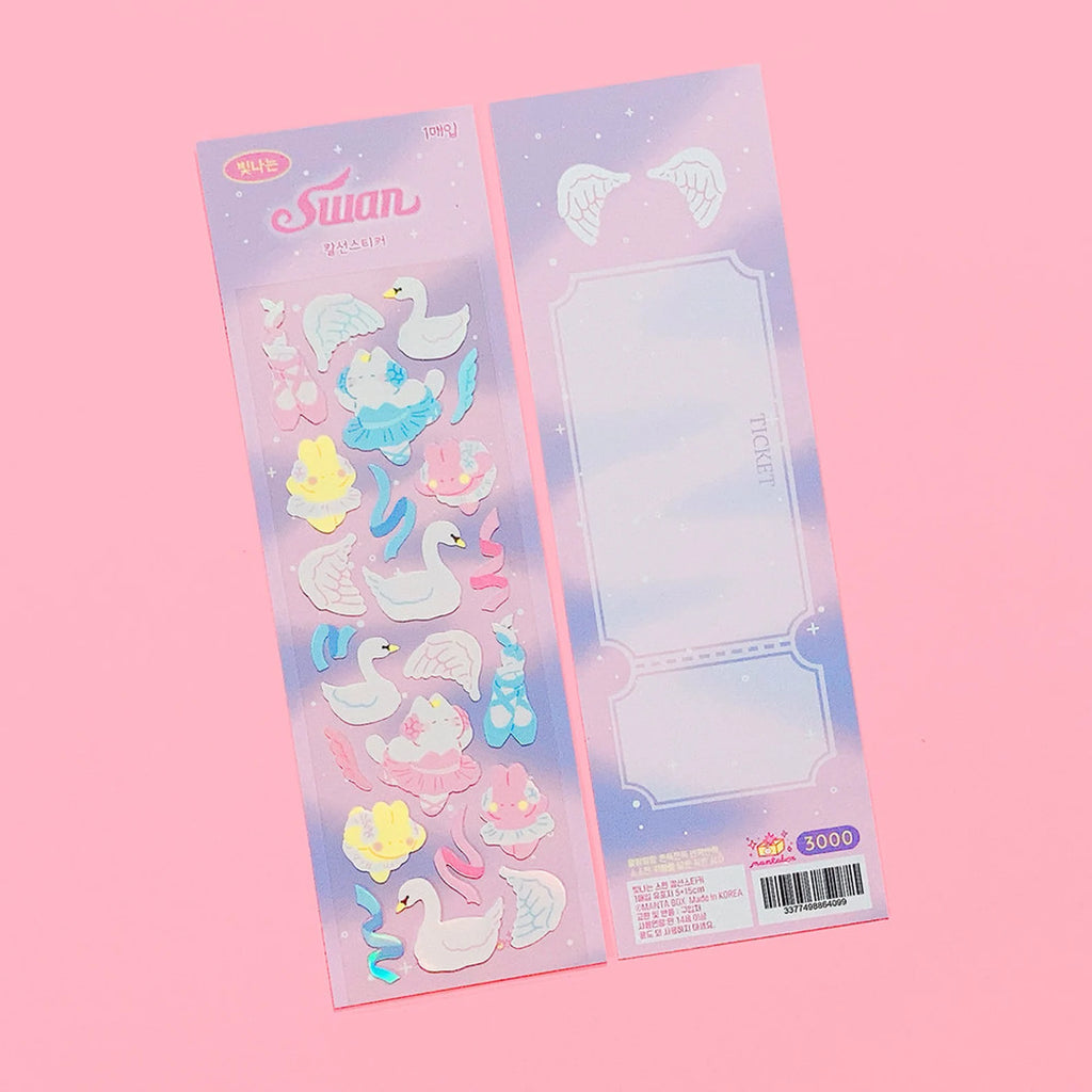 Mantabox - Swan Deco Sticker Sheet