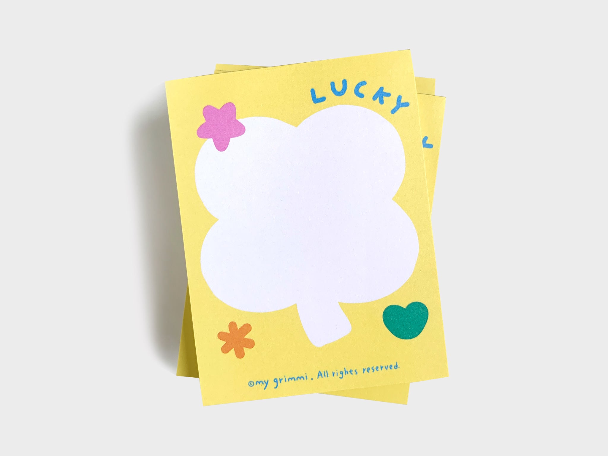 MyGrimmi - Lucky Clover Notepad – Memoji Stationery