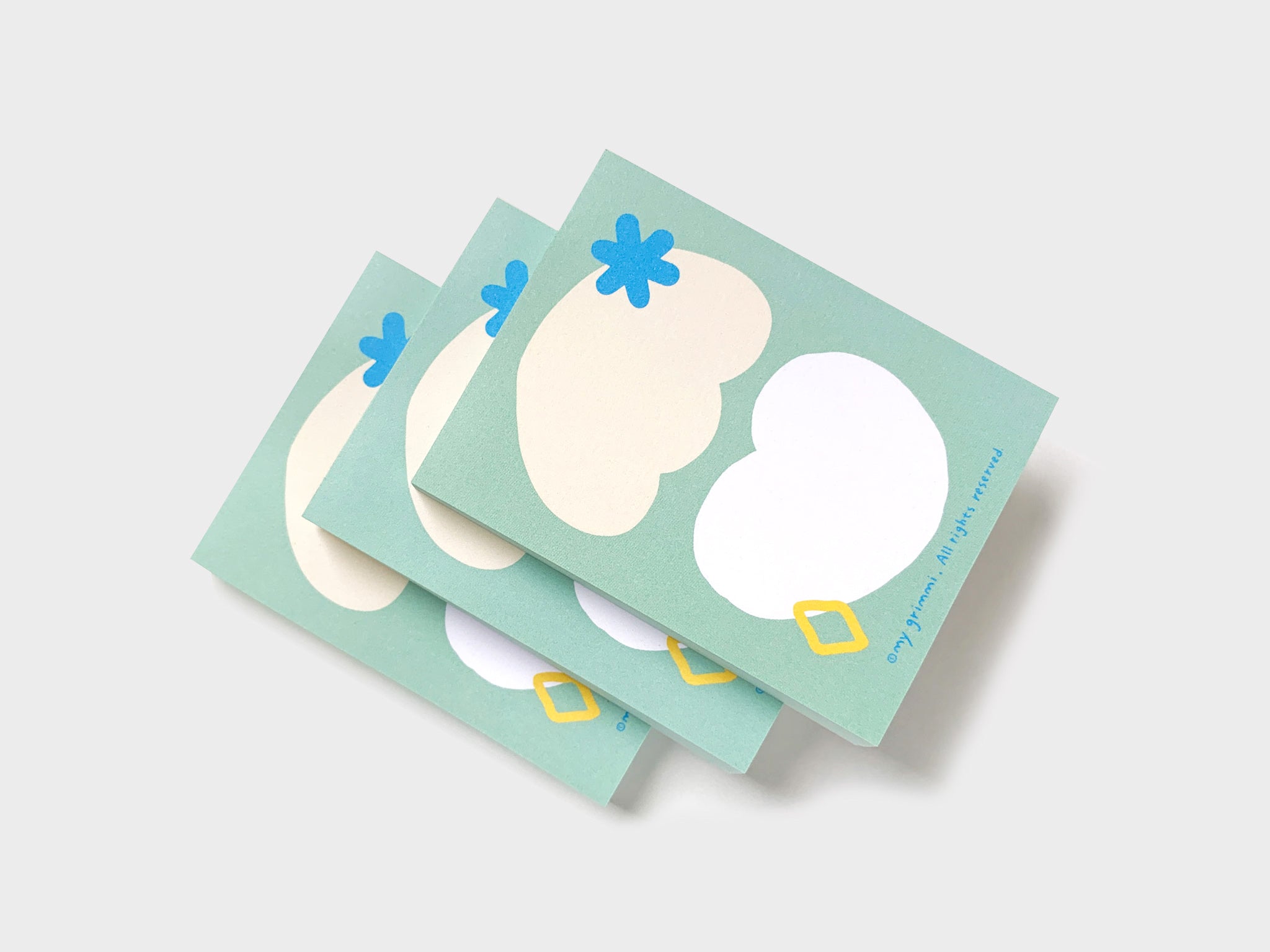 MyGrimmi - Mint Heart Notepad