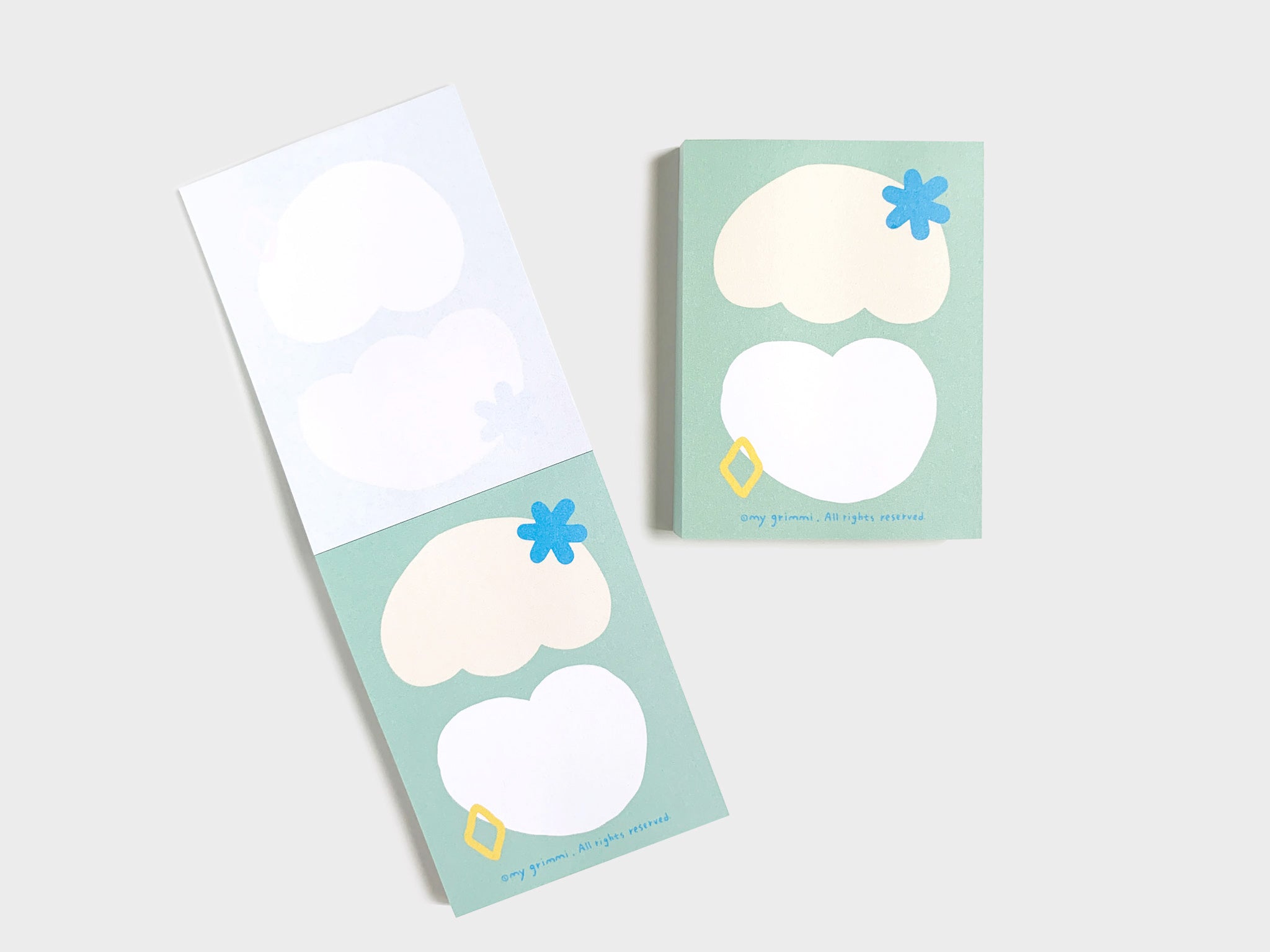 MyGrimmi - Mint Heart Notepad