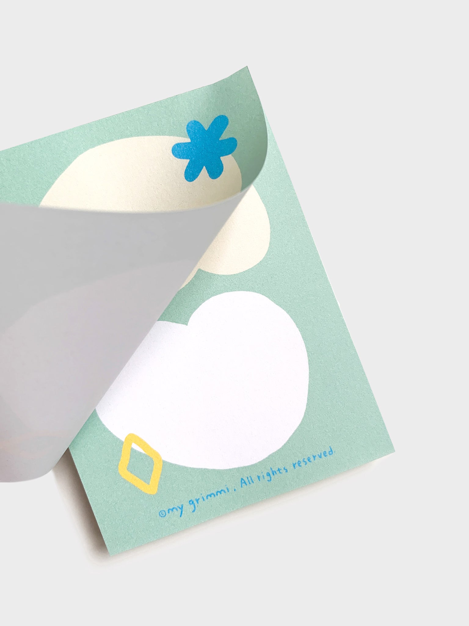 MyGrimmi - Mint Heart Notepad