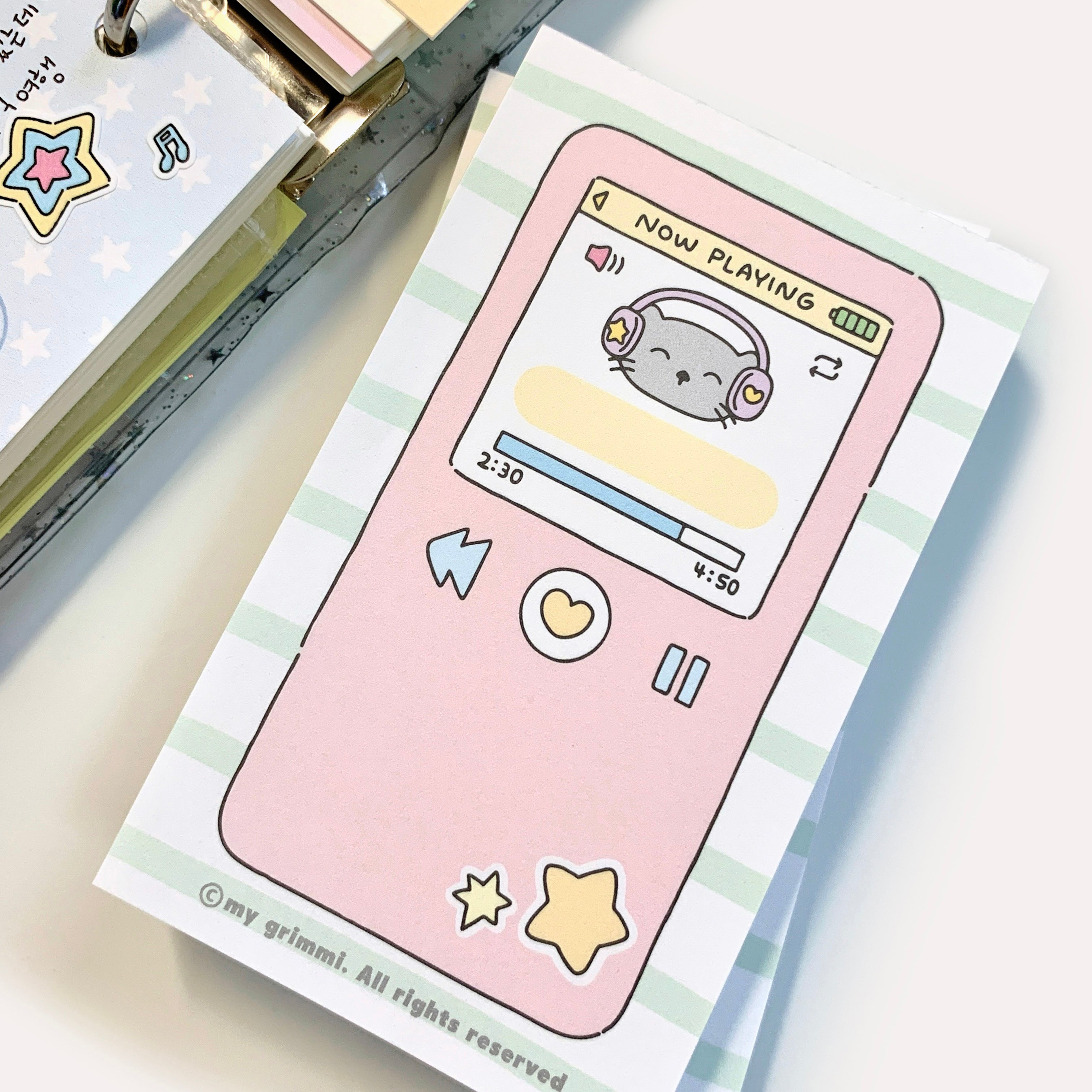 MyGrimmi - Today's Playlist Notepad