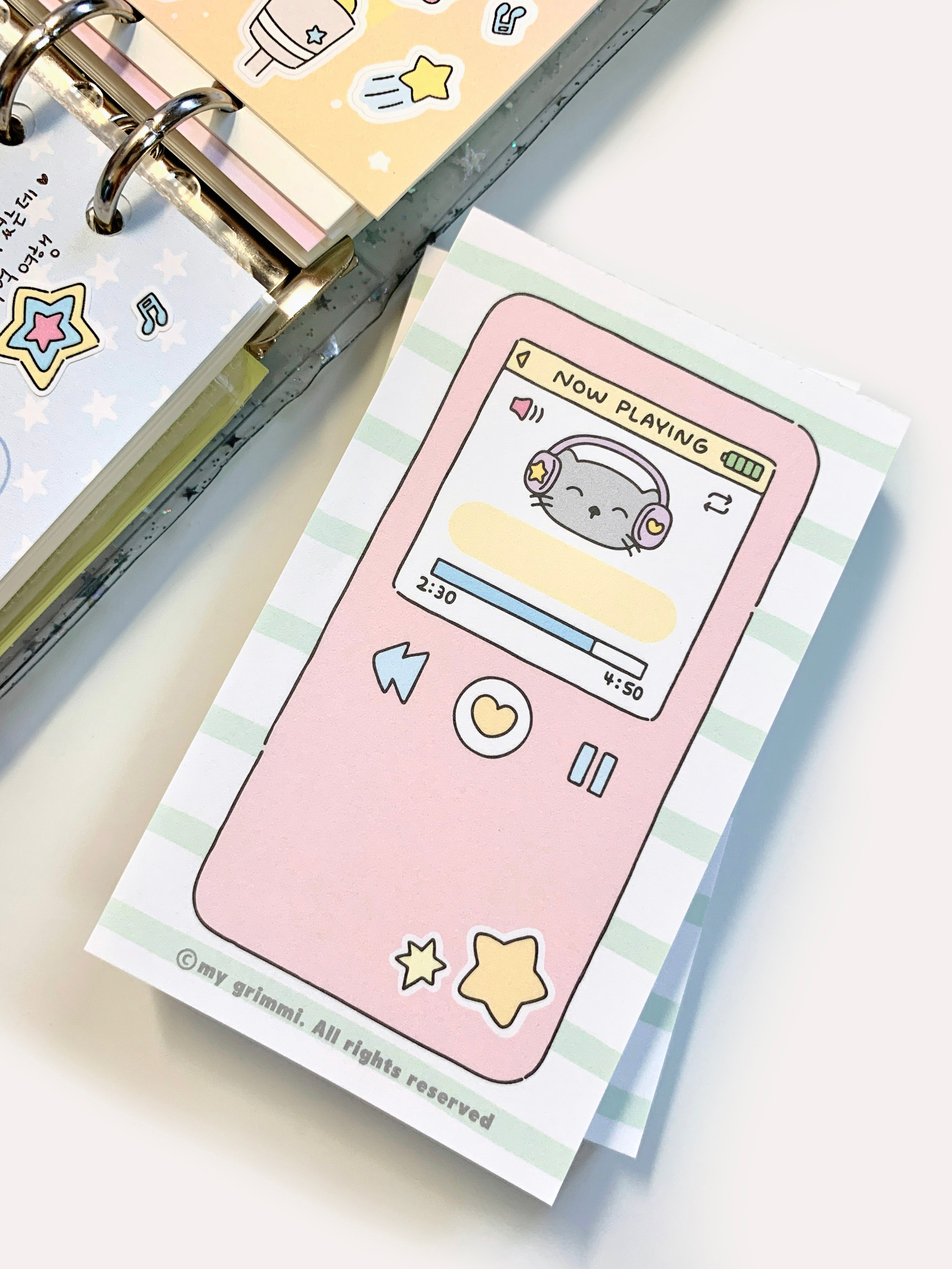 MyGrimmi - Today's Playlist Notepad