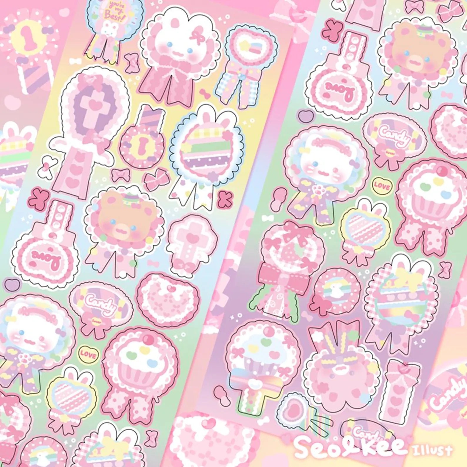 Seolkee Illust - My Rosette Deco Sticker Sheet