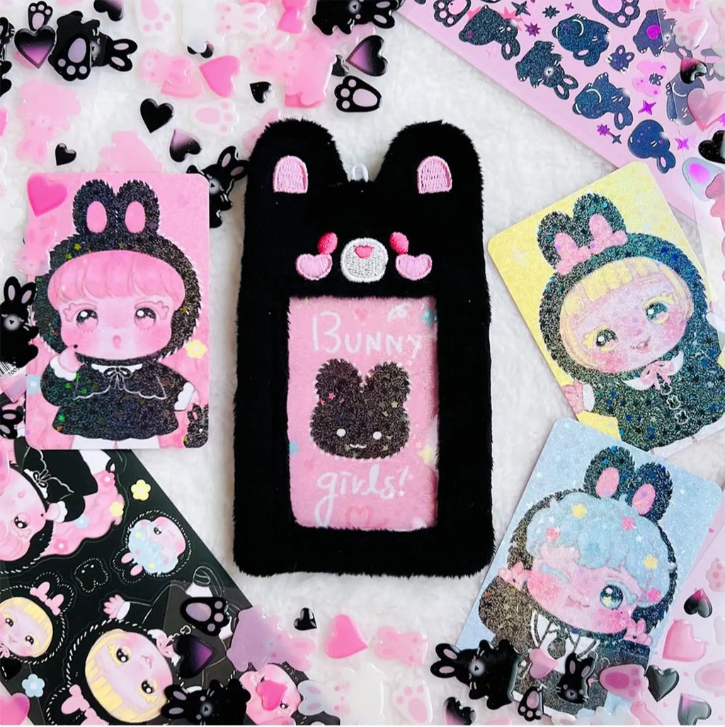 Seolkee Illust - Black Bunny Deco Sticker Sheet