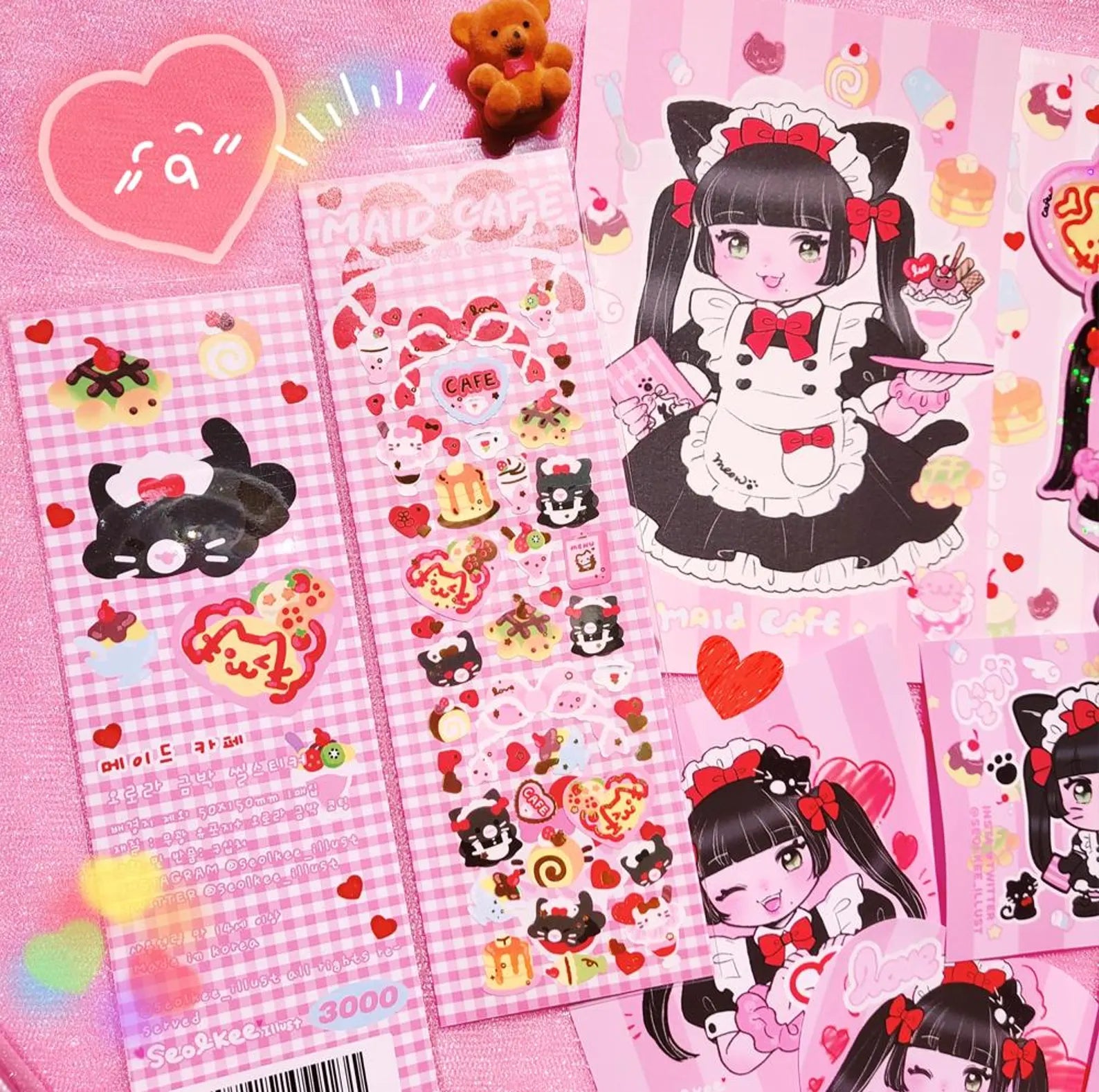 Seolkee Illust - Maid Cafe Deco Sticker Sheet