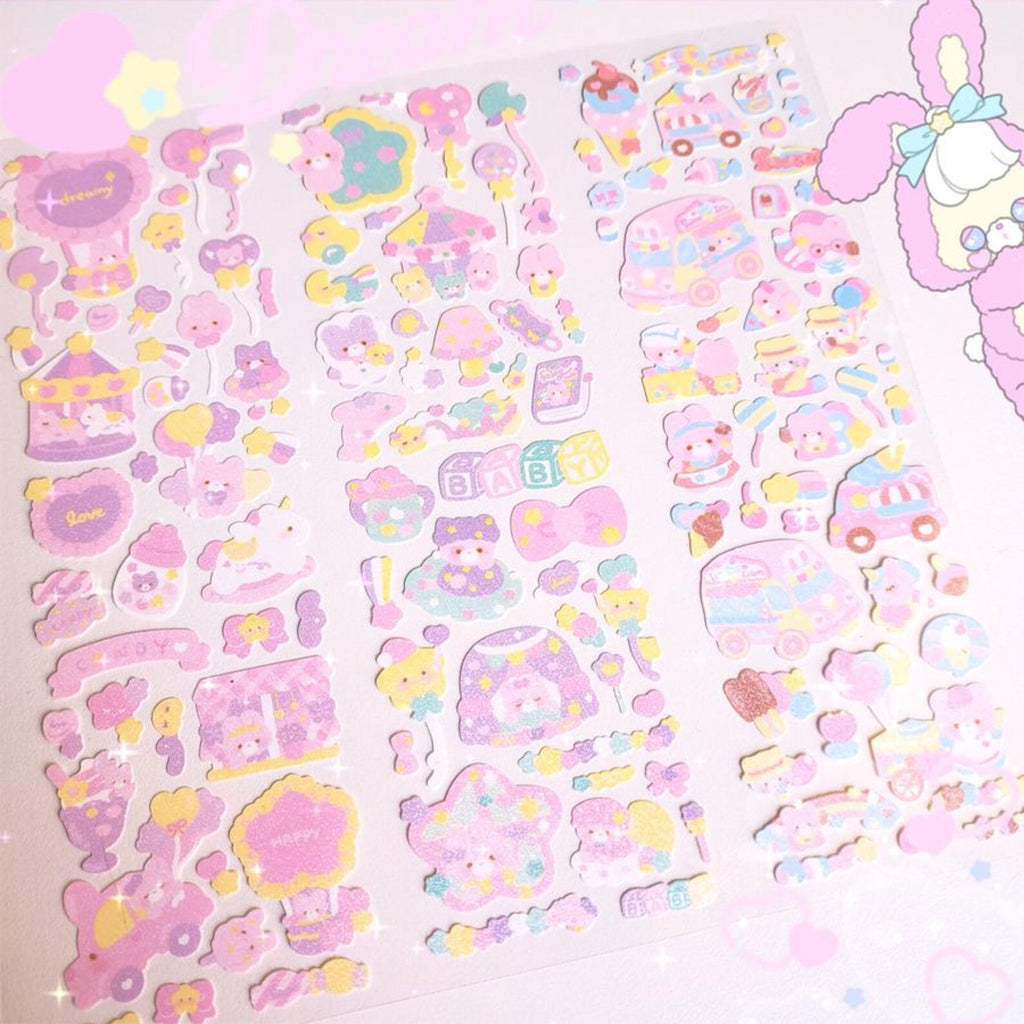 Seolkee Illust - Cotton Candy/Pastel Dream/Sweety Cream Deco Sticker Sheet