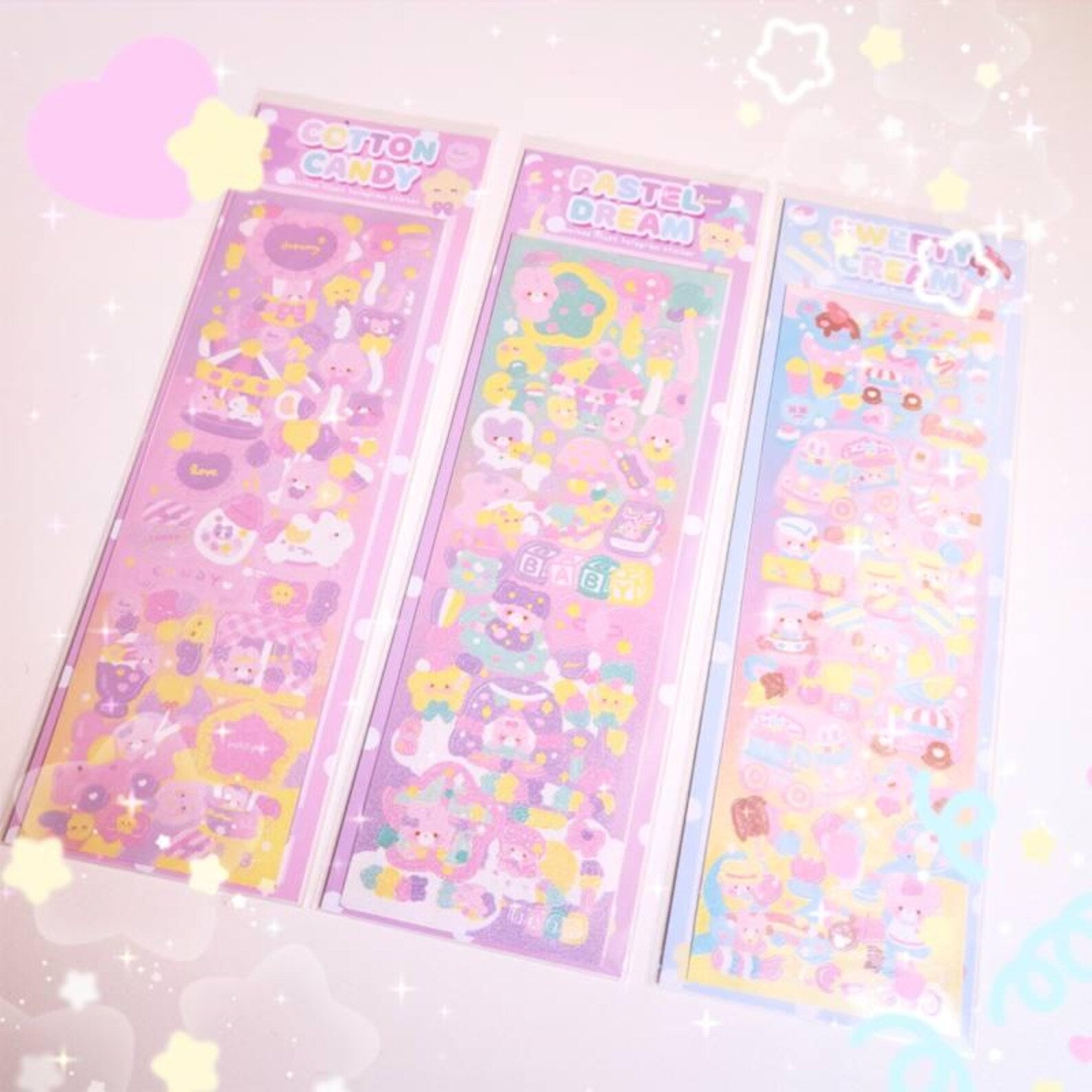 Seolkee Illust - Cotton Candy/Pastel Dream/Sweety Cream Deco Sticker Sheet