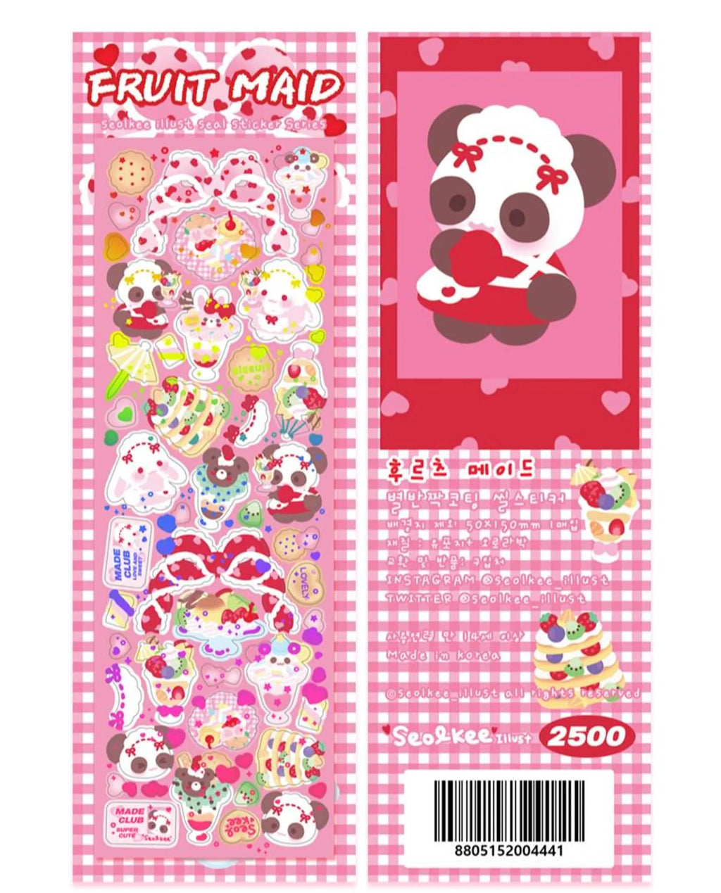 Seolkee Illust - Fruit Maid Deco Sticker Sheet