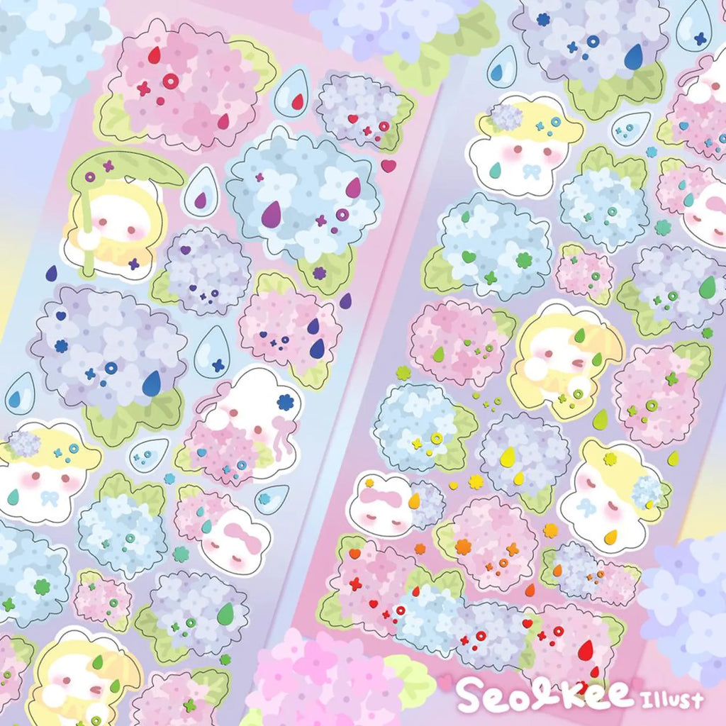 Seolkee Illust- Hydrangea Deco Sticker Sheet