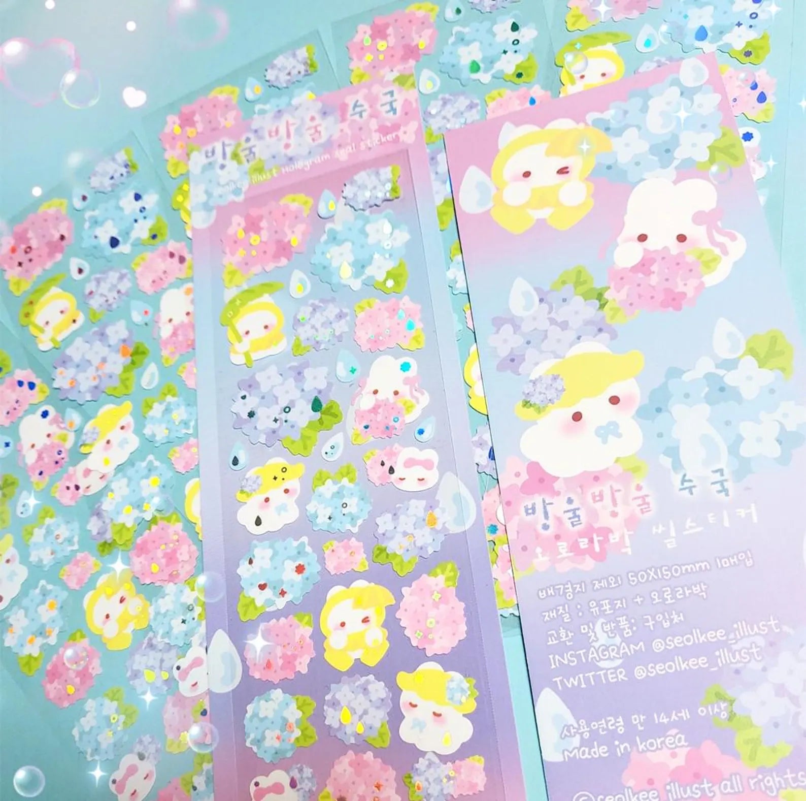 Seolkee Illust- Hydrangea Deco Sticker Sheet