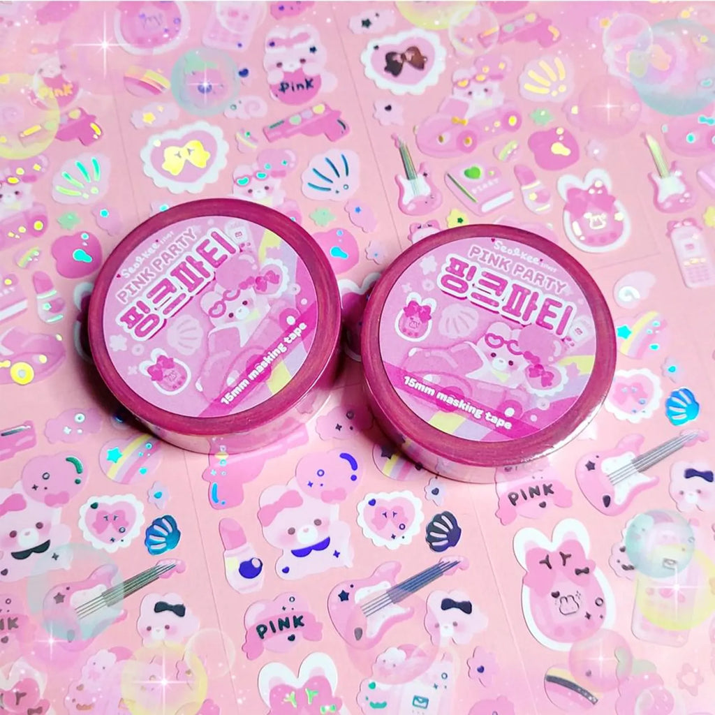 Seolkee Illust - Pink Party Deco Sticker Sheet