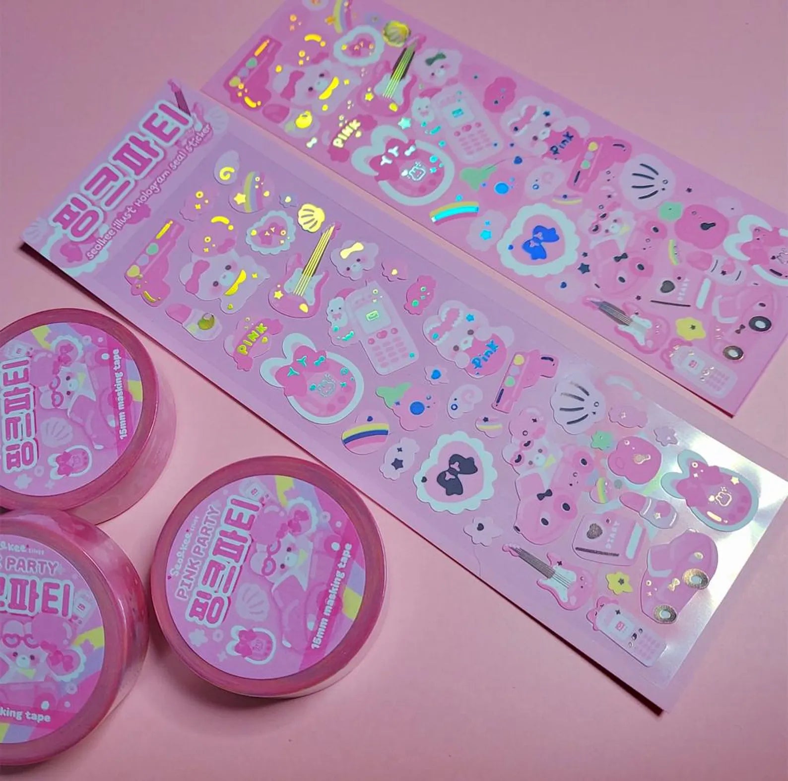 Seolkee Illust - Pink Party Deco Sticker Sheet