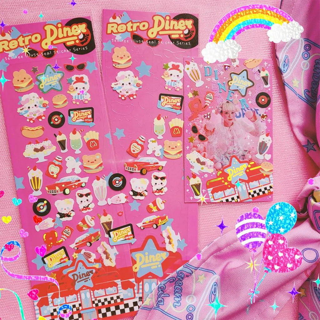 Seolkee Illust - Retro Diner Deco Sticker Sheet