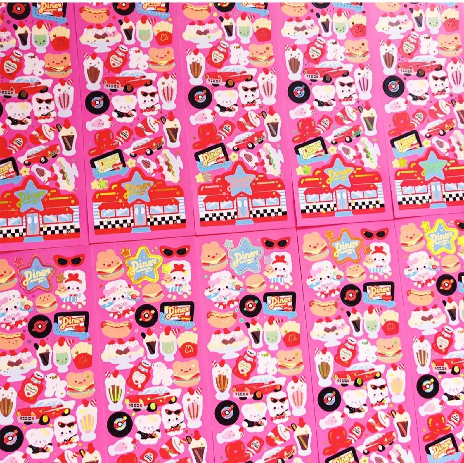 Seolkee Illust - Retro Diner Deco Sticker Sheet