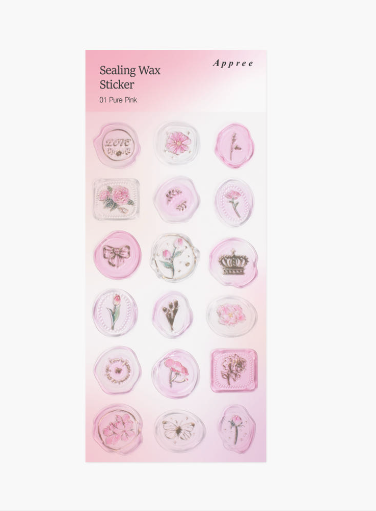 Appree - Sealing Wax Sticker Pure Pink