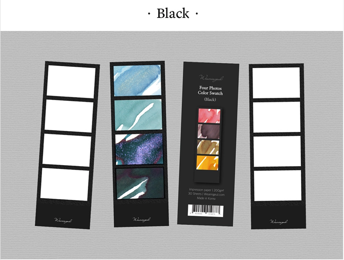 Wearingeul - Four Photos Color Swatch (30 Sheets) - White / Black