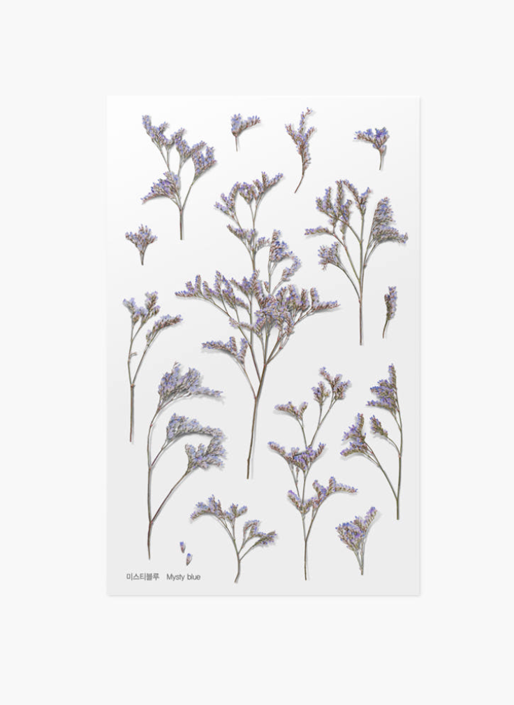 Appree - Pressed Flower Sticker Misty Blue