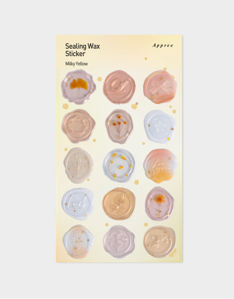 Appree - Sealing Wax Sticker Milky Yellow