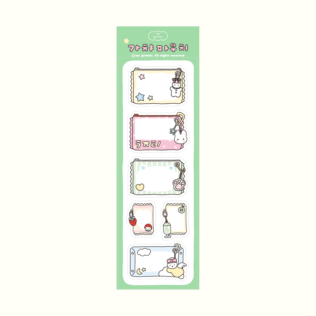 MyGrimmi - My Cute Pouch Sticker Sheet